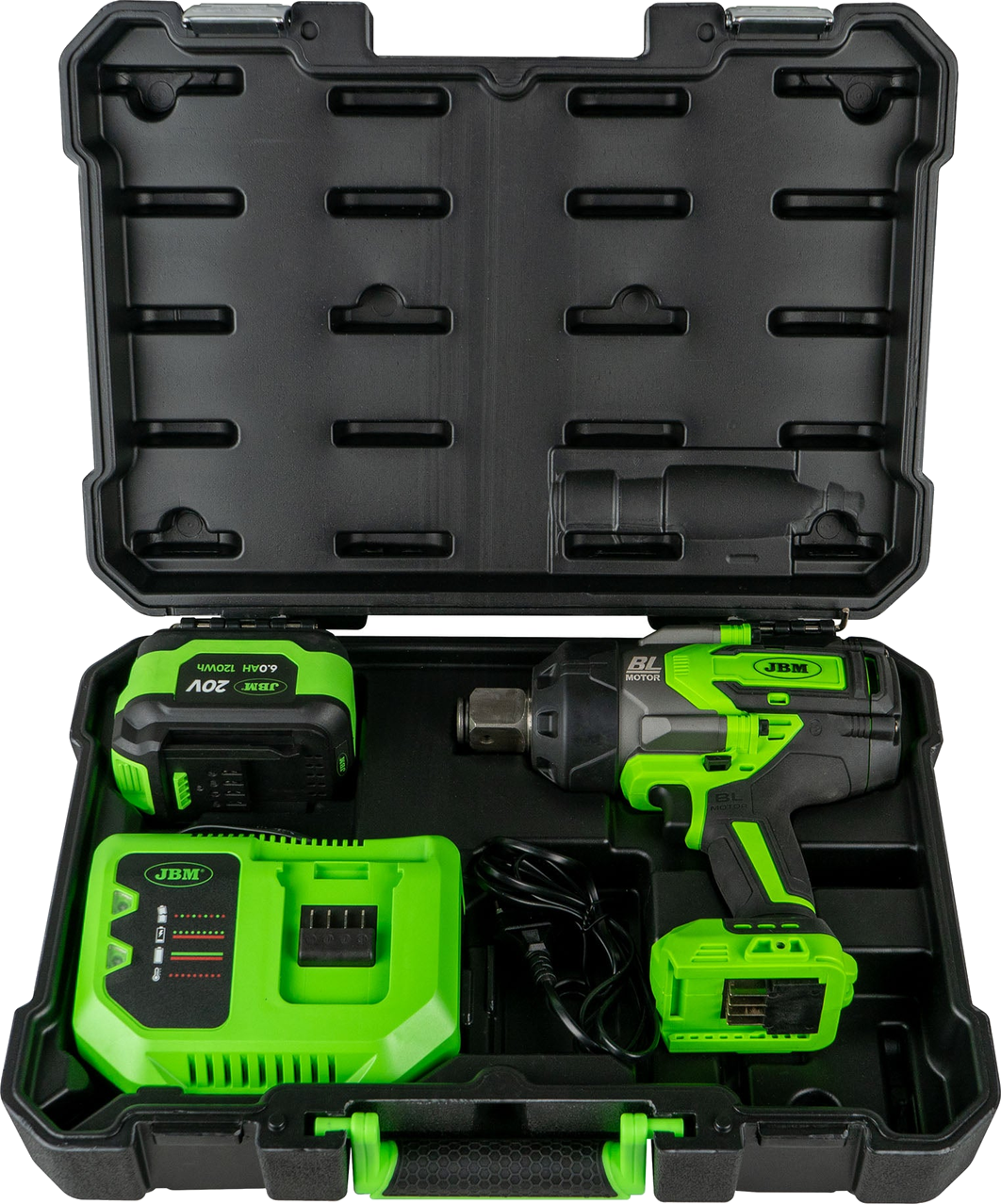 JBM Cordless Impact Wrench 1" 2300Nm with Case, Set