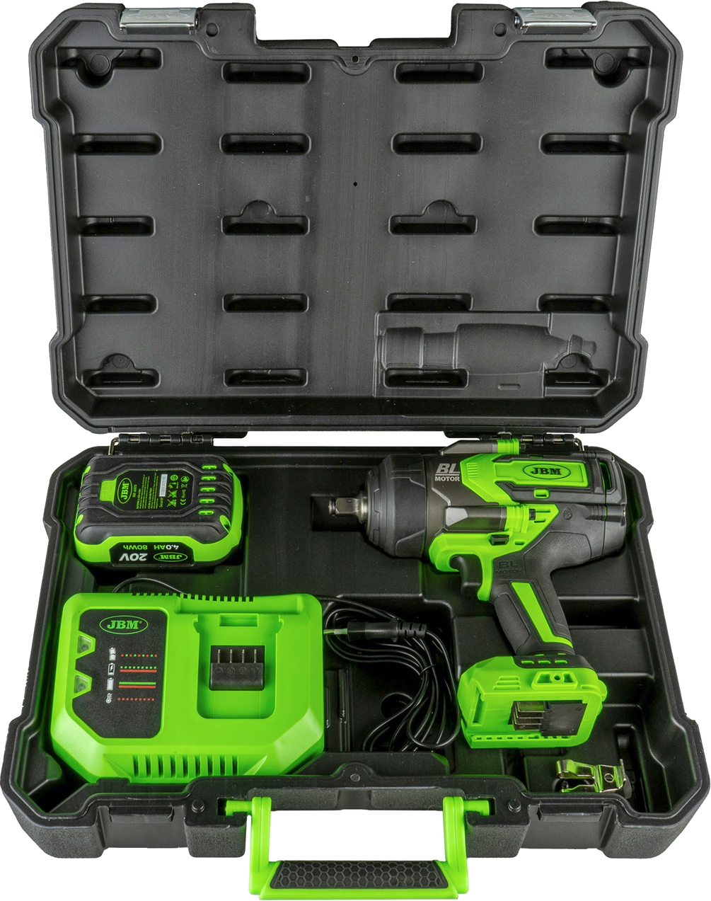 JBM Cordless Impact Wrench 1/2" 1300Nm with Case, Set