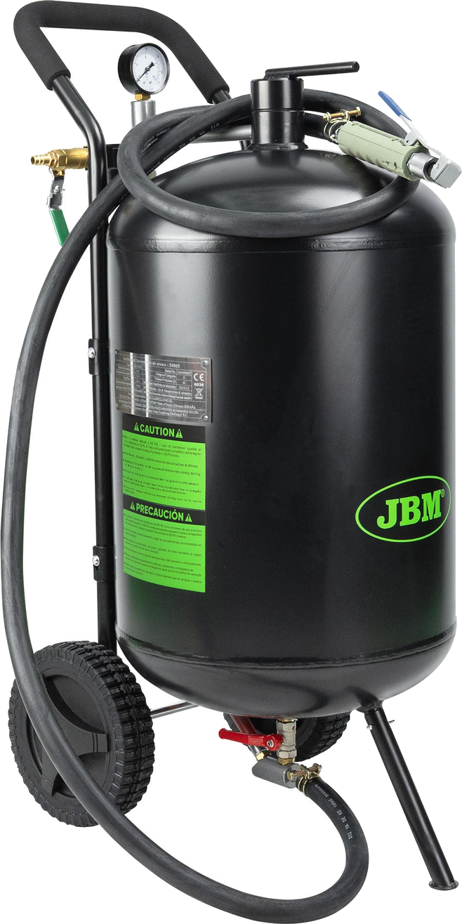 JBM Portable Sandblasting Tank 63L, High Pressure 125 PSI