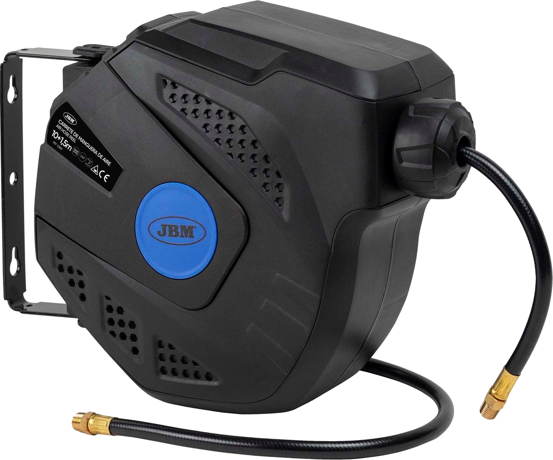 JBM Pneumatic Reel with 10+1.5m Hose Blue