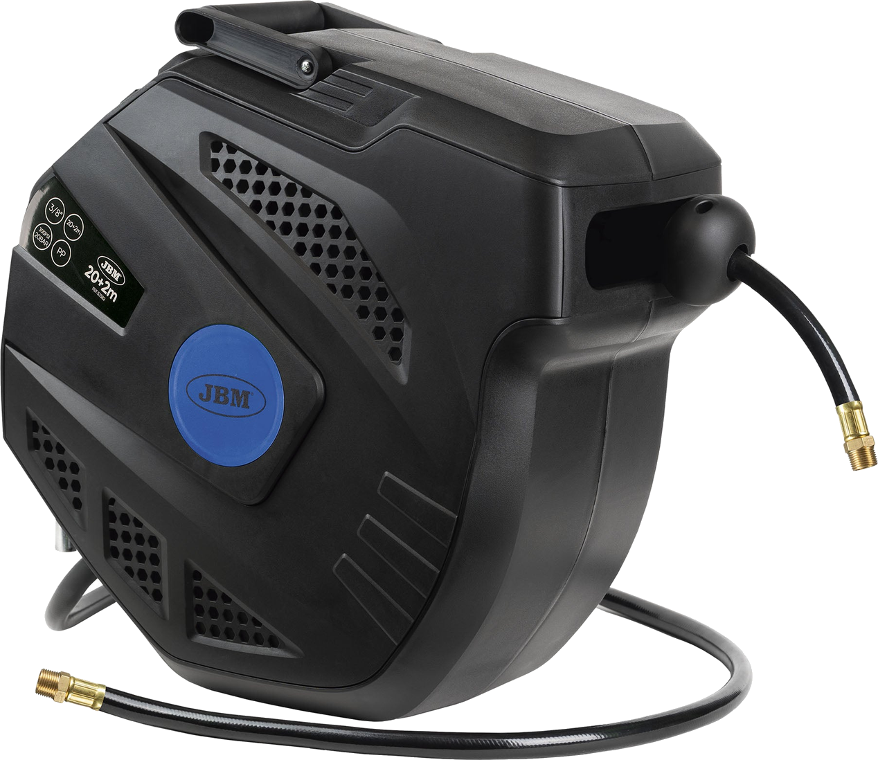 JBM Pneumatic Hose Reel with 20+2m Blue Hose