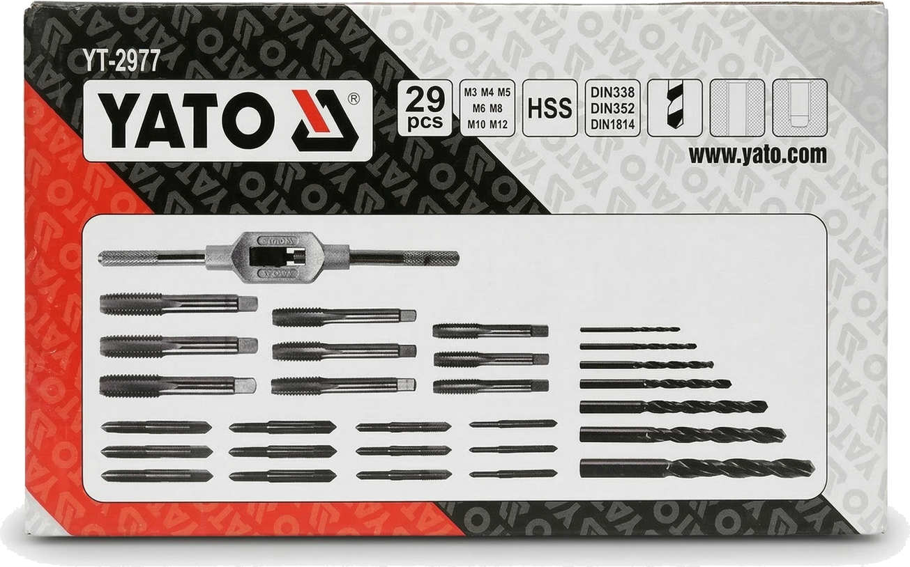 YATO - Tap and Die Set M3-M12 (29 pieces)